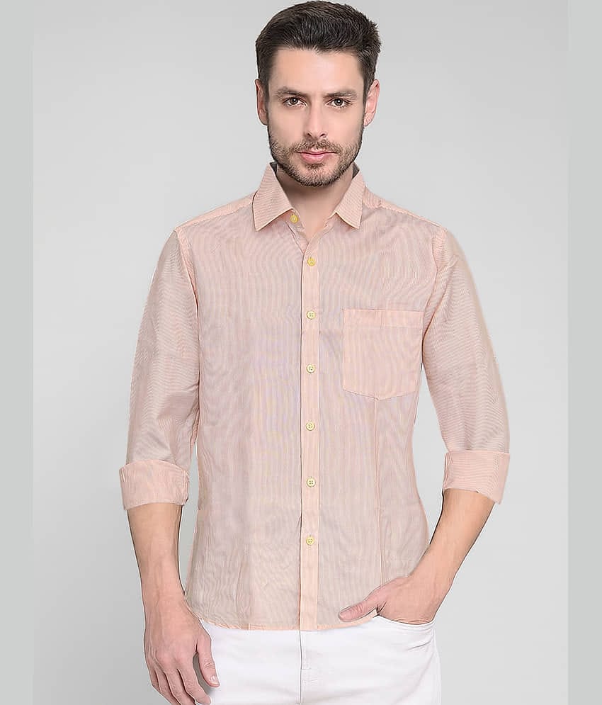 plounge Silk Regular Fit Striped Full Sleeves Men's Casual Shirt - Multicolor 1 ( Pack of 1 )