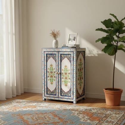 WoodHand Painted Cabinet Storage Cupboard Furniture