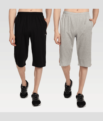 Zeffit - Multi Cotton Blend Men's Three-Fourths ( Pack of 2 )