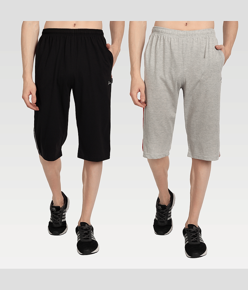 Zeffit - Multi Cotton Blend Men's Three-Fourths ( Pack of 2 )