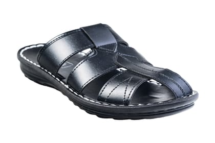 Titas Gents Black Chappal PU-Black / 6