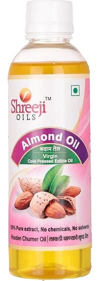 Shreeji Oils Sweet Almond Virgin Cold Pressed Edible Oil, 1 L