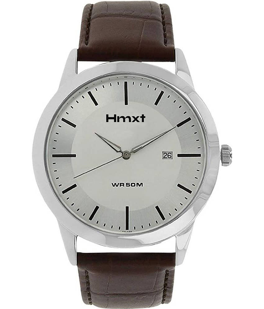 HMXT Brown Leather Analog Men's Watch