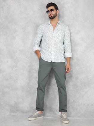 Green Dobby Trousers-30 / Green