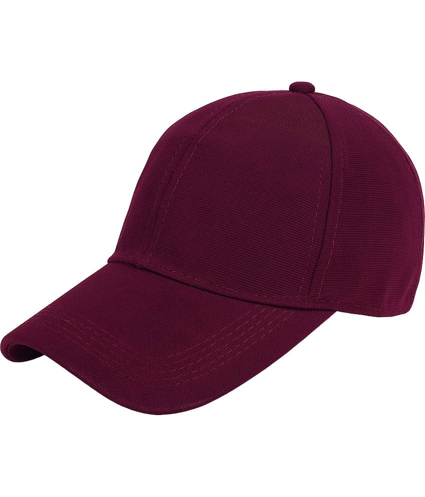 Zacharias - Maroon Cotton Blend Men's Cap ( Pack of 1 )