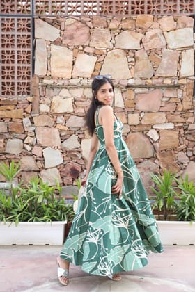 Olivia Floral Maxi Dress-XS / Without Pockets