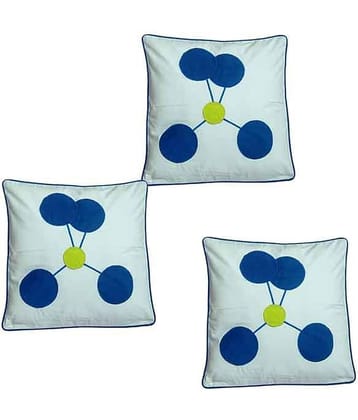 Hugs'n'Rugs White Cotton Cushion Covers - Set Of 3