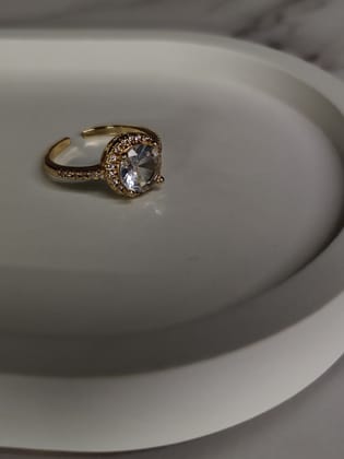 Zircon Ring Big-Adjustable
