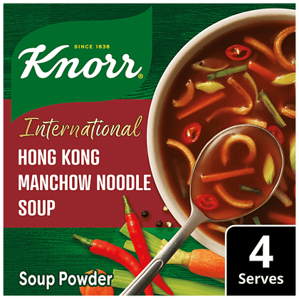 Knorr International Hong Kong Manchow Noodle Soup, 100% Real Vegetables, No Added Preservatives, 44 G