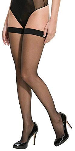 Nawani Women's 1 Pair Thigh-Highs Long Exotic Stockings Tights Black (1 Pair)