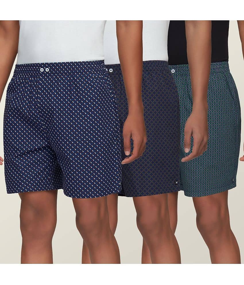 XYXX Pack of 3 Cotton Men's Boxer- ( Multicolor )