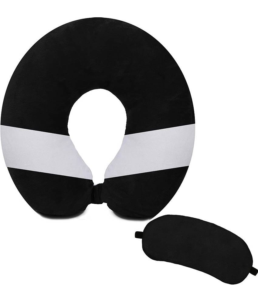JUZZII Black Neck Pillow,Eye Shade ( Pack of 2 )