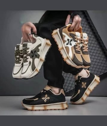 Akiko URBAN ARROWS Brown Men's Sneakers