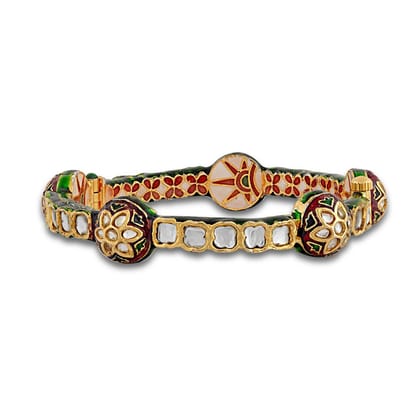 Jazlyn - Classic Meenakari and Kundan Bangle-2.4