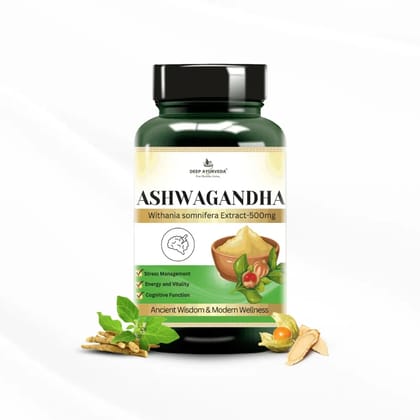 Ashwagandha Vegan Capsules - Reduces Stress, Boosts Immunity & Supports Mental Clarity