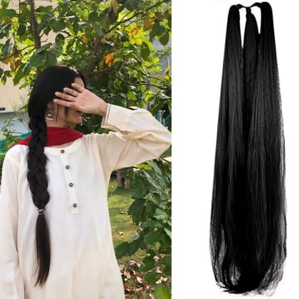 New Paranda Choti Black Colour 26 Inch Difrent Difrent Look For Women Hair Extension (Black) New Paranda Choti Black Colour 26 Inch Difrent Difrent Look For Women Hair Extension (Black) - Black / 26 inches