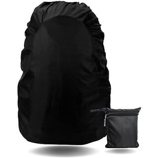 (Pack of 1) Waterproof Trekking Camping Hiking Bag Cover  Dustproof Luggage Cover for 50L Bags (Black)