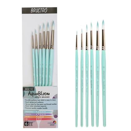 Brustro Aquabloom Artists Paint Brush Set Of 6-BRABB56