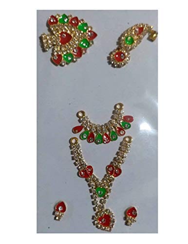 VARNI CREATION Diamond Set for Small and Medium Ladoo Gopal (Assorted Colour)