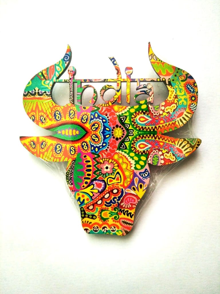 COLOROMA ARTWORK FRIDGE MAGNET - INDIAN BULL - Pooja Needs | Buy online on ZillyBuy