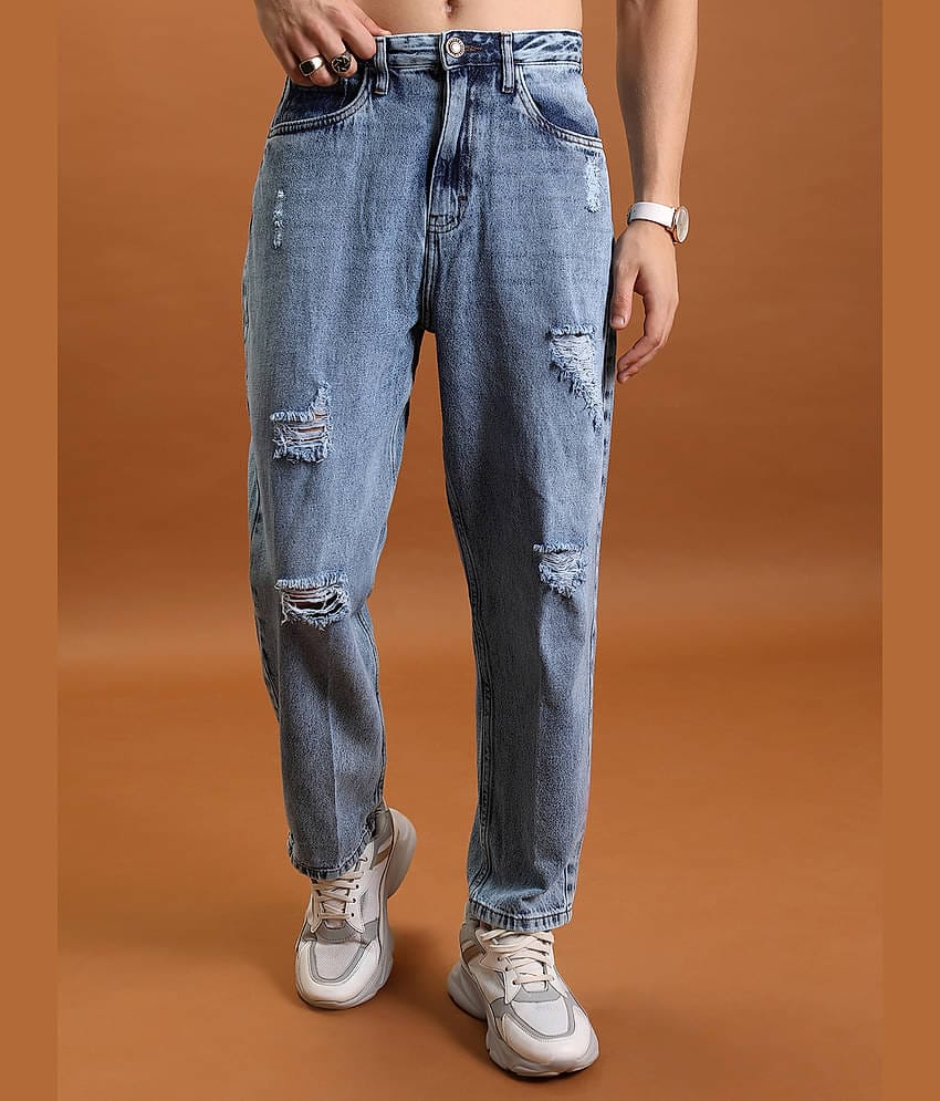 Highlander Relaxed Solid Men's Jeans - Light Blue ( Pack of 1 )