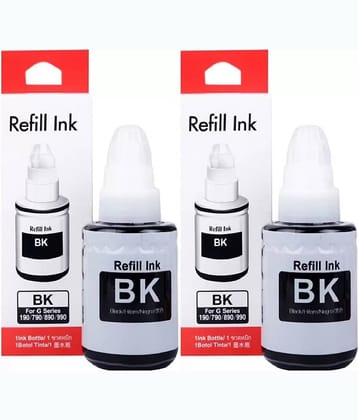 TEQUO For Gi-790 G3010 Black Pack of 2 Cartridge for 790 INK G1000 , G1010 , G1100 , G2000 , G2002 , G2010 , G2012 , G2100 , G3000 , G3010