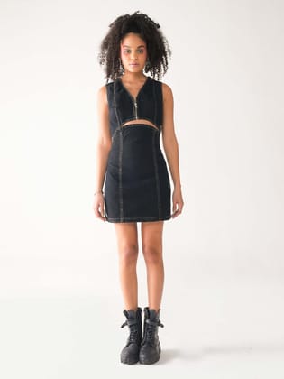 RUB-OFF DENIM SET-XS