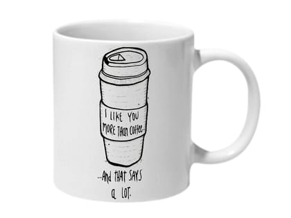 Multicolor I Like More Than Coffee Ceramic Mug