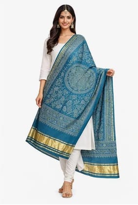 Cotton Silk Bandhej Ethnic Dupatta For Women 2.25 Meter Traditional Tie Dye Printed Dupatta Lightweight Soft Stole For Kurta Suit Festive Casual Wear Multicolor