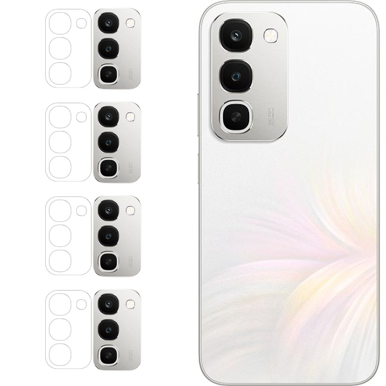 ISAAK Back Camera Lens Protector compatible for Realme 16x 5G (Pack of 4)