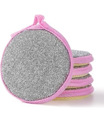 Bhavyta Multicolor Stainless Steel Double Sided Non-Scratch Scrub Cleaning Sponges ( Set of 5 )