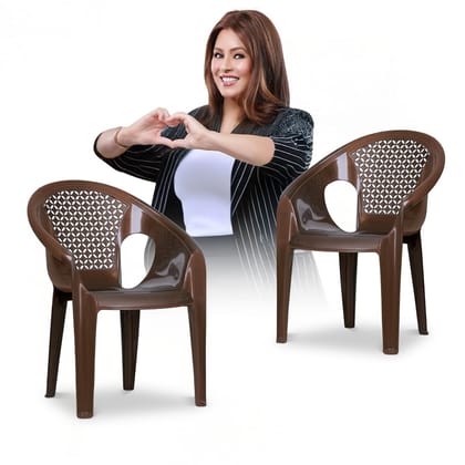 MAHARAJA Exotica Plastic Chairs for Dining Room|Living Room|Balcony|Patio Chair|Indoor|Outdoor|Office Work & Shop| Strong & Sturdy Structure