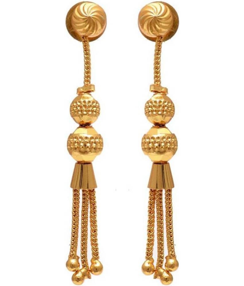 Mohit Jewellers - Yellow Drop Earrings ( Pack of 1 )