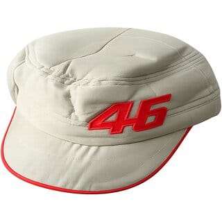 Stylish Beige Cap with Red Embroidered Number '46' - Perfect for Casual Wear Stylish Beige Cap with Red Embroidered Number '46' - Perfect for Casual Wear