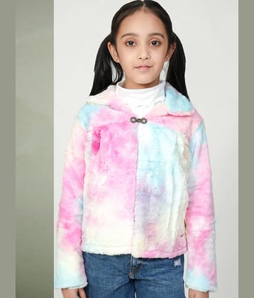 PAMPOLINA Girls Cotton Blend Sweatshirt ( Pink )
