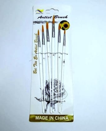 Round Artist Brush Set of 6 pcs