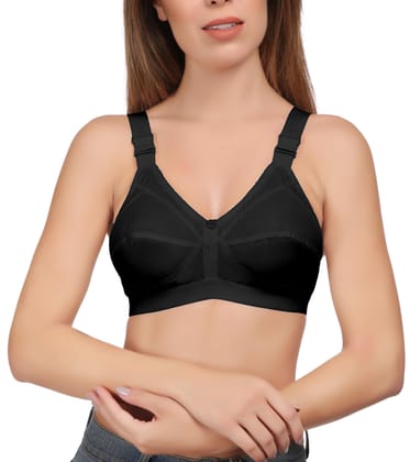 Eve's Beauty Women Full Coverage Bra-30C / Black / Cotton