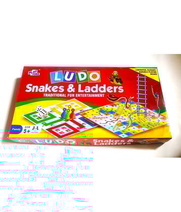 LUDO RED 2 IN 1 LUDO , SNAKES & LADDERS SMART KIDS FUN BOARD GAME