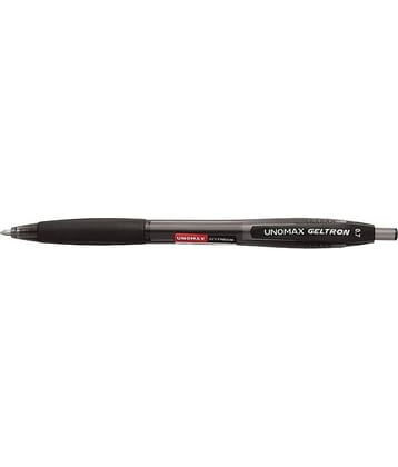 Unomax Geltron Retractable Gel Pen Black Gel Pen (Pack Of 20, Black)