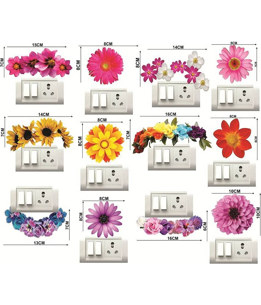 Decor Villa FLORAL DESIGN Floral Sticker ( 33 x 38 cms )
