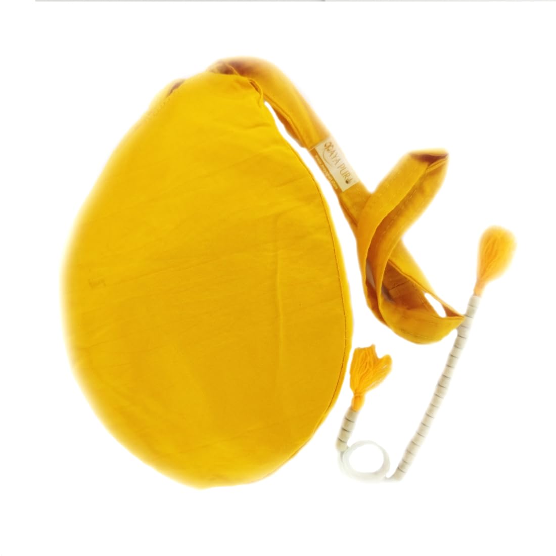 MAYAPURI Cotton Gomukhi Japa Bag/Chanting Bag/Beads Bag with Sakshi Mala