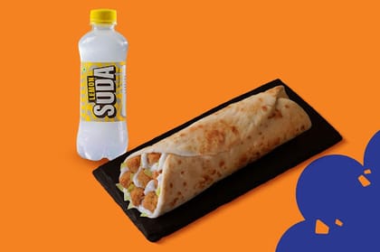 Falafel Kuboos Shawarma & Beverage Combo