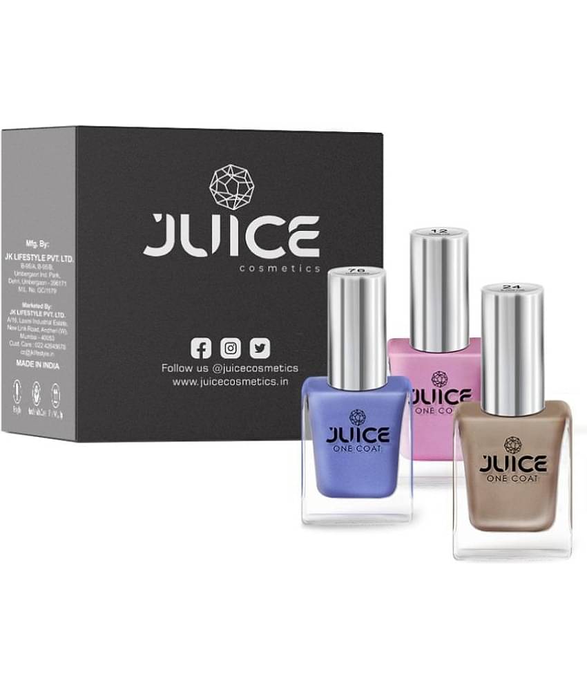 Juice - Multi Glossy Nail Polish ( Pack of 3 )
