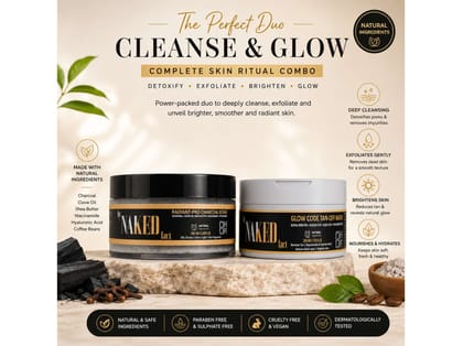 By NAKED fact Scrub, Mask, Glow! (D-Tan Face Pack- 200gm + Charcoal Scrub- 100gm) By NAKED fact Scrub, Mask, Glow! (D-Tan Face Pack- 200gm + Charcoal Scrub- 100gm)
