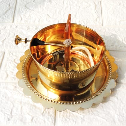 Brass & Glass Akhand Deepak (ZMAS620 E)
