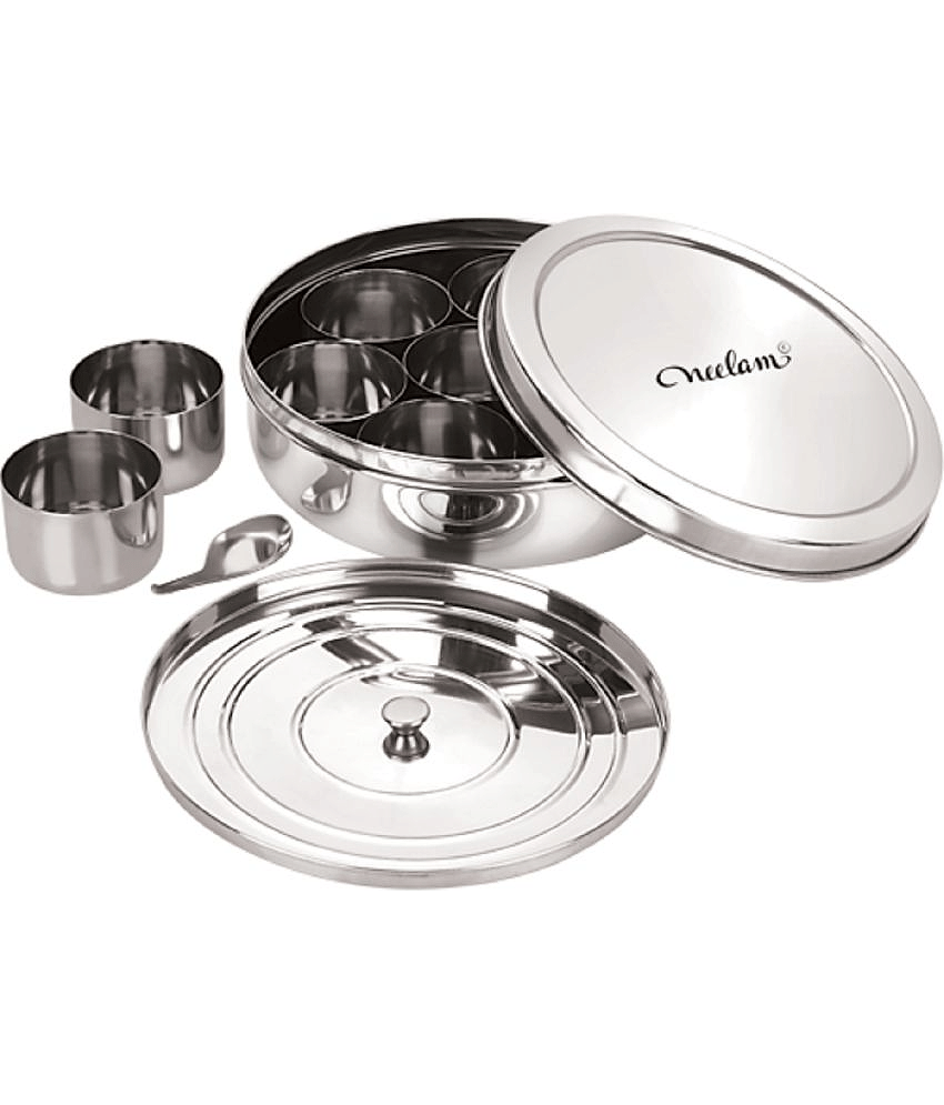 Neelam - Silver Steel Spice Container ( Pack of 1 )