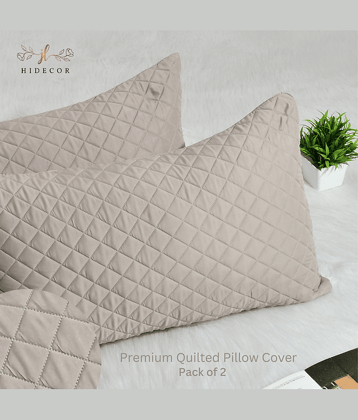 HIDECOR - Pack of 2 Microfiber Solid Quilted Standard Size Pillow Cover ( 68.58 cm(27) x 43.18 cm(17) ) - Green