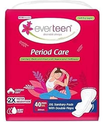 Period Care XXL Soft 40 Sanitary Pads 320mm enriched with Neem and Safflower - 1 Pack (40 Pads)
