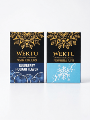 WEKTU Ultimate Tobacco-Free Shisha Experience Hub - Pure Herbal Multi-Flavor Hookah Materials Combo with Long-Lasting Coconut Charcoal & Heat-Shield Foil Pack