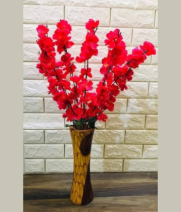 REAL PBR - Red Cherry Blossom Artificial Flowers Bunch ( 7 Sticks )